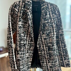 BCBGMaxAzria Black and White Textured Blazer